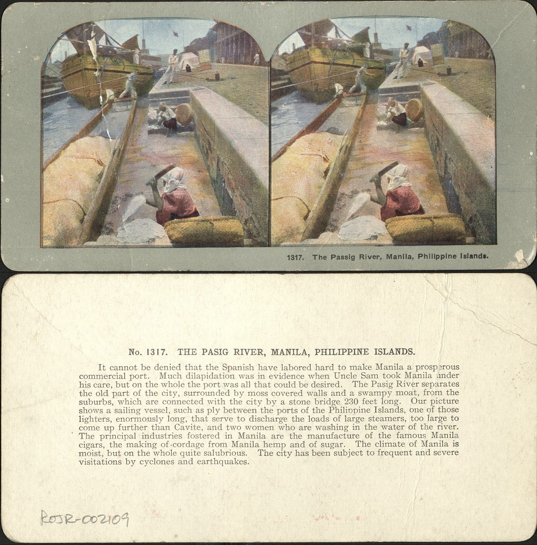 The Passig [Pasig] River, Manila, Philippine Islands.